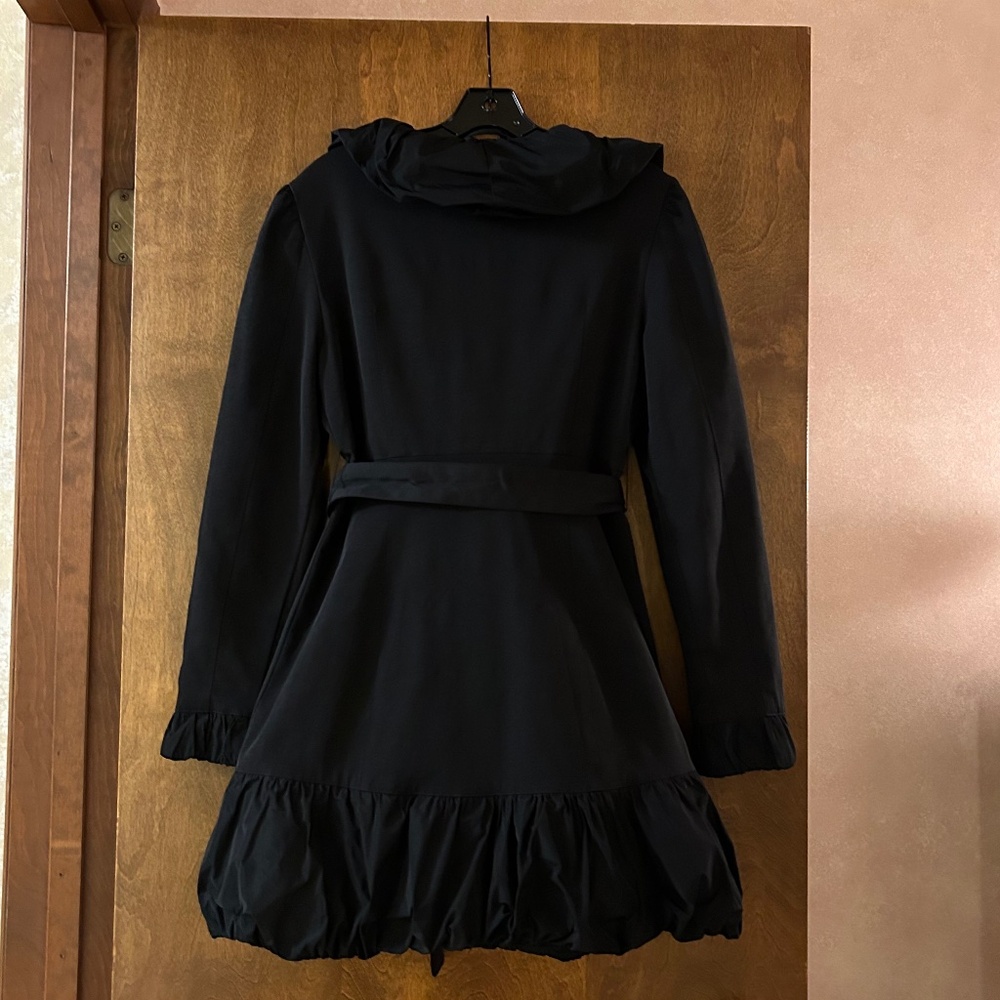 Bebe Satin Ruching Details Trim Trench Coat, Size M - Picture 13 of 16